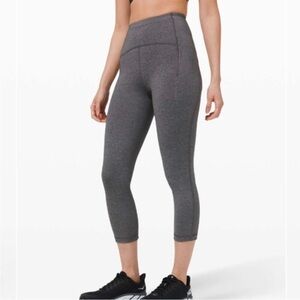 Lululemon Swift Speed High-Rise Crop 21” Heathered Black (Gray) Size 6